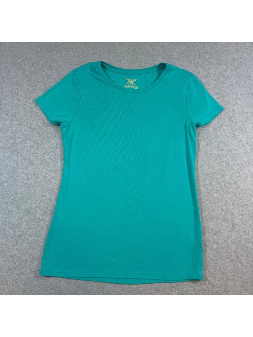 Faded Glory Girls Teal Short Sleeve T-Shirt Size M (8-10) Cotton Stretch Crew